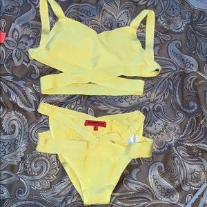 Yellow bandage bikini size medium